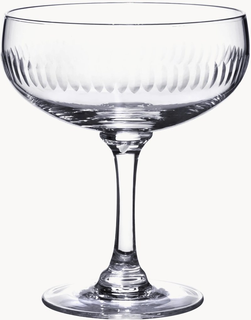 Copos de cocktail em cristal artesanal Spears, conjunto de 4