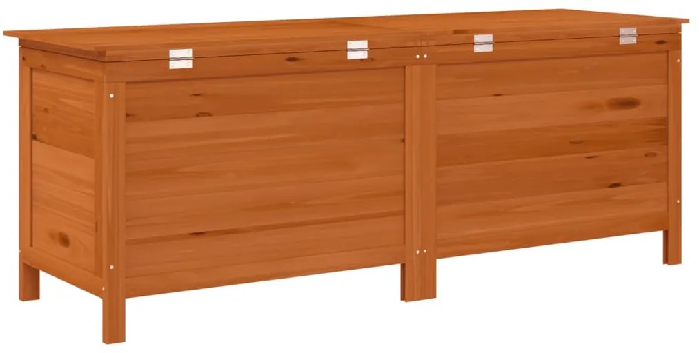 Caixa arrumação para jardim 150x50x56,5cm abeto maciço castanho
