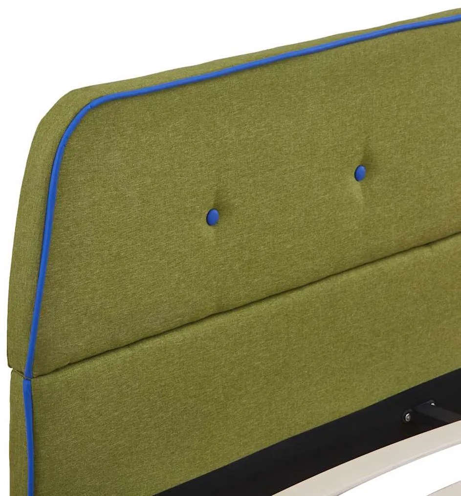 Estrutura para cama sem colchão 135x190 cm tecido verde