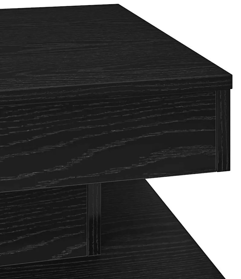 Mesa de centro rotativa a 360 graus 50x50x34,5 cm preto