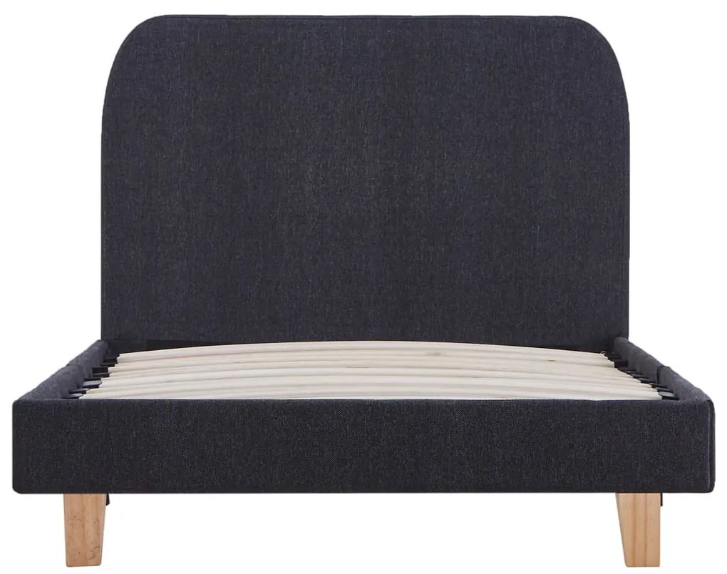 Estrutura de cama em tecido 90x200 cm cinzento-escuro
