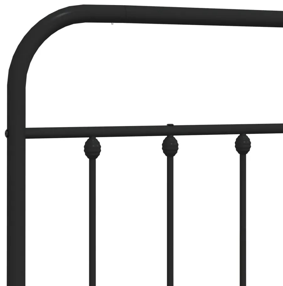 Cabeceira de cama 120 cm metal preto