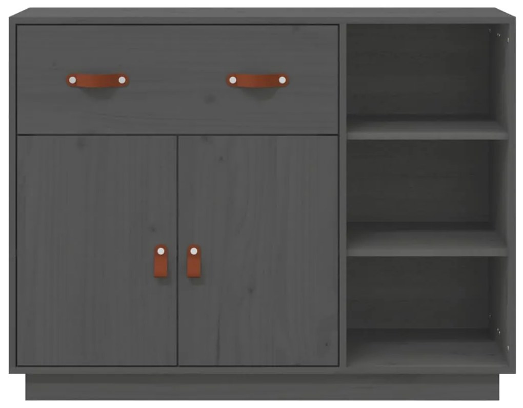 Mesa consola 98,5x40x75 cm madeira de pinho maciça cinza