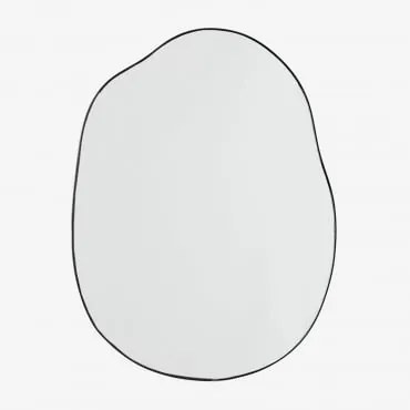 Espelho De Parede Irregular 60x80 Cm Rudiger Preto - Sklum