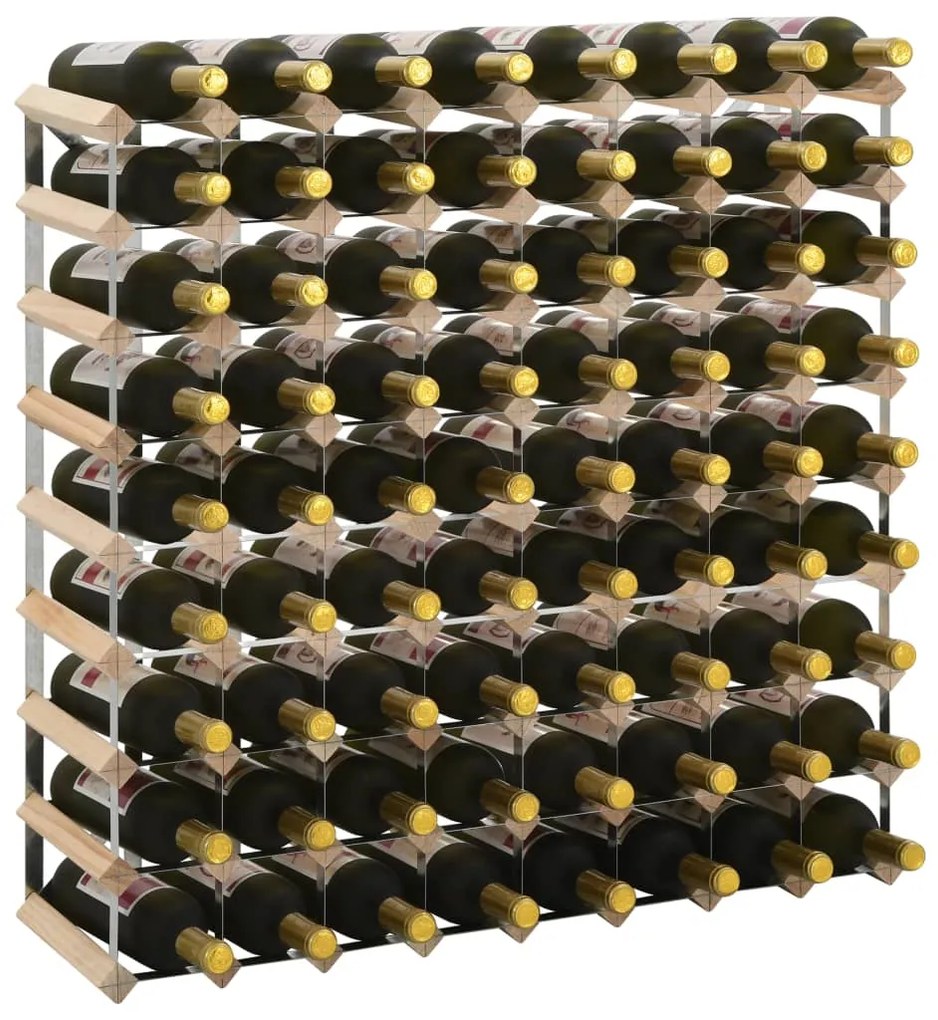 282471 vidaXL Garrafeira para 72 garrafas madeira de pinho maciça