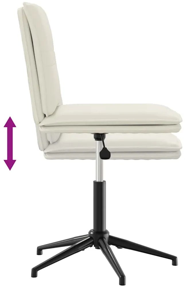 Cadeiras de jantar 2 pcs veludo cor creme