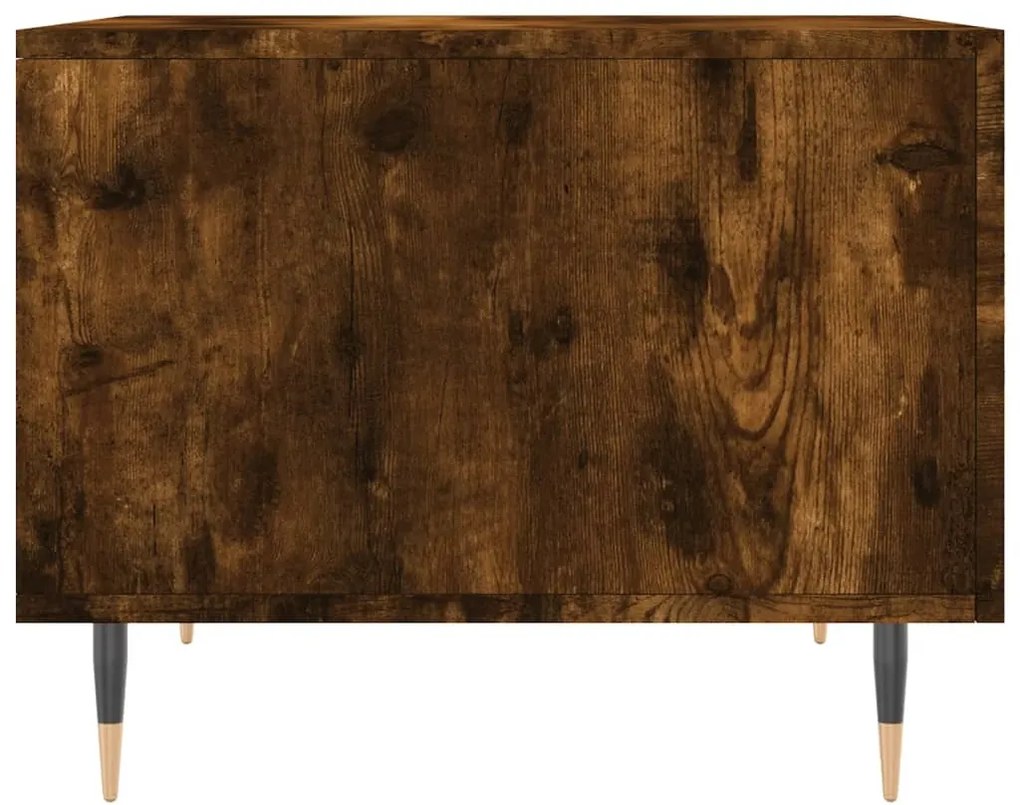 Mesa centro 2 pcs 50x50x40 cm madeira processada cor fumado