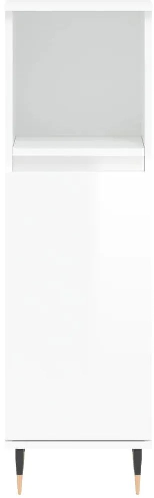 Armário de Casa de Banho  30x30x100 cm derivados de madeira branco bri