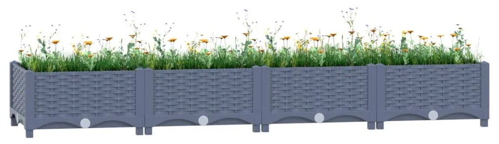 vidaXL Canteiro elevado 160x40x23 cm polipropileno