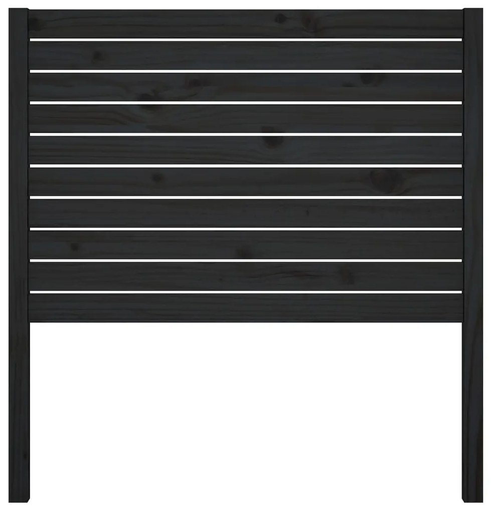 Cabeceira de cama 96x4x100 cm pinho maciço preto