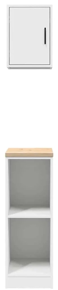 Armários de garagem 2 pcs derivados de madeira branco
