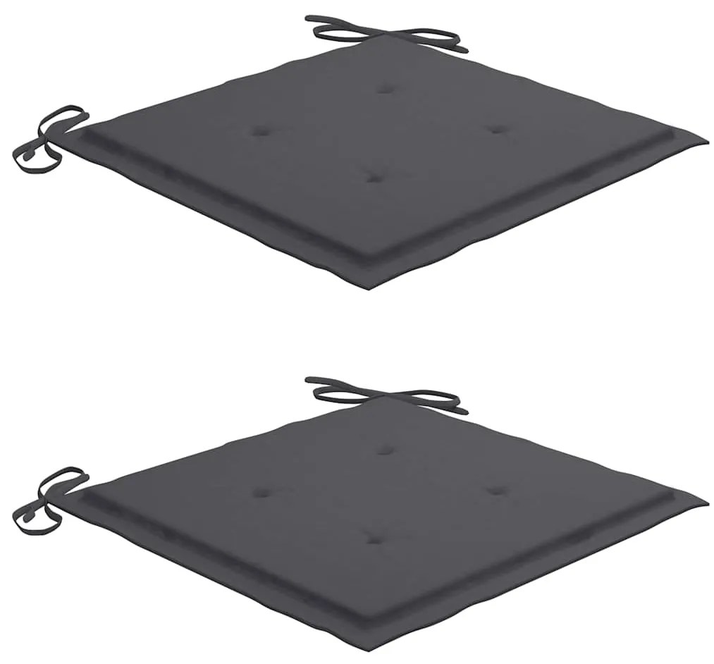 3 pcs conj. jantar dobrável exterior c/ almofadão teca maciça