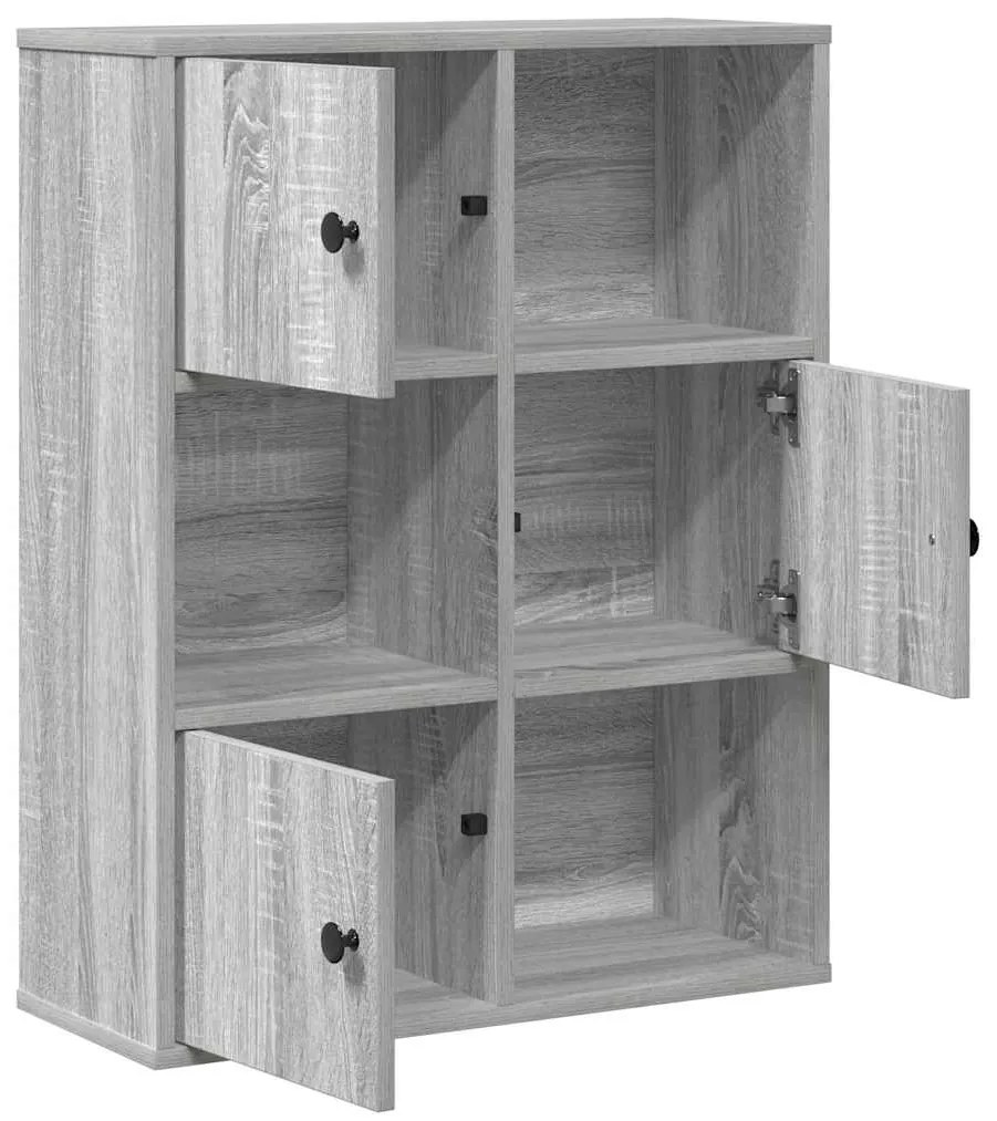 Estante 60x24x76,5 cm derivados de madeira cinzento sonoma