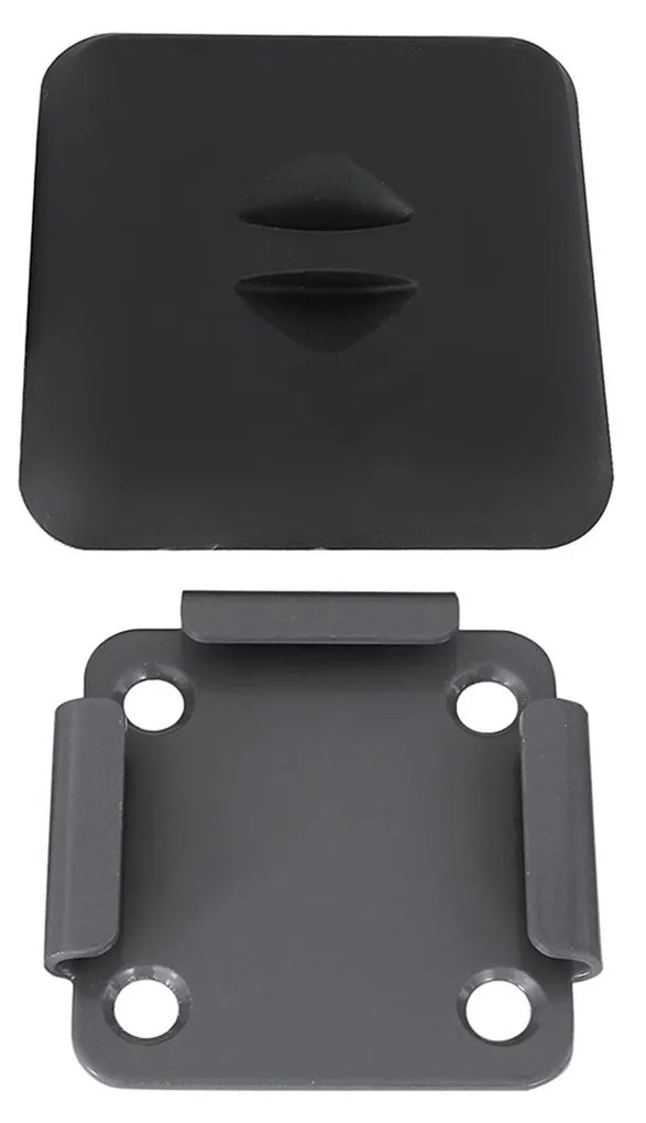 Placa de base metálica para toldo cego SONGMICS para poste de suporte Placa de base metálica com tampa de plástico GSA004