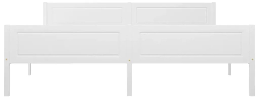 Estrutura de cama em pinho maciço 180x200 cm branco