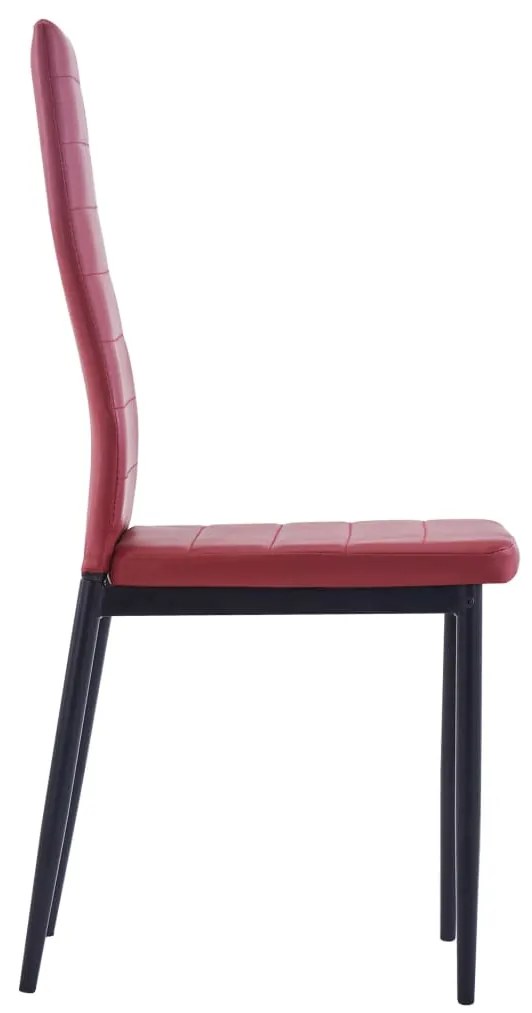 Conjunto de jantar 7 pcs vermelho tinto