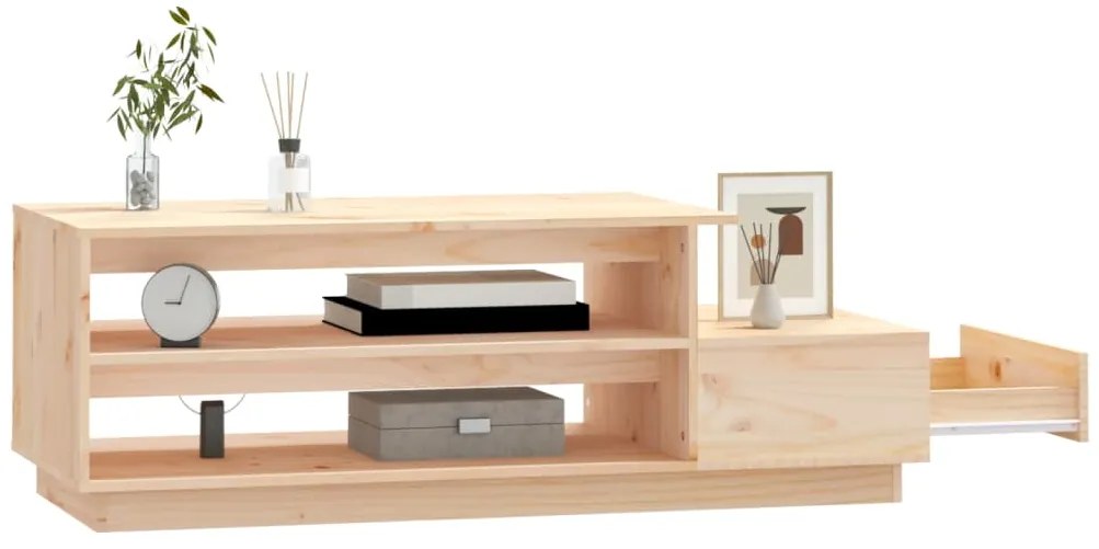 Mesa de centro 120x50x40,5 cm madeira de pinho maciça