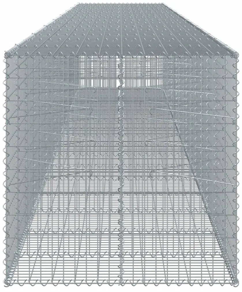 Cesto gabião com cobertura 850x100x100 cm ferro galvanizado