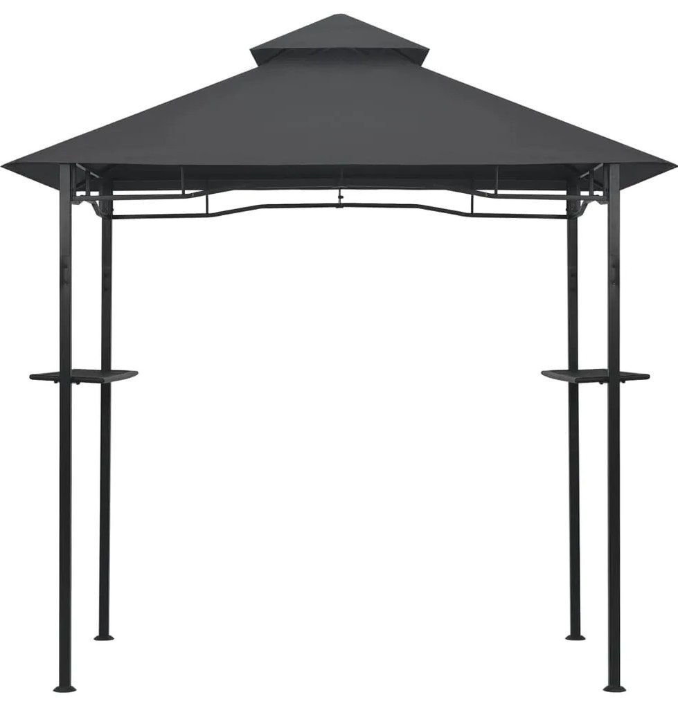 Gazebo de churrasco 240x150x255 cm aço antracite
