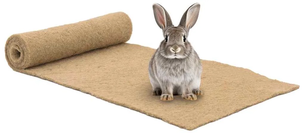 vidaXL Tapete de cânhamo para roedores 0,5x1 m 5 mm