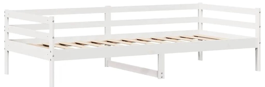 Sofá-cama c/ gavetas 90x200cm madeira de pinho maciça branco