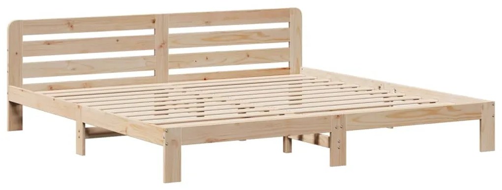 Cama sem colchão 200x200 cm madeira de pinho maciça