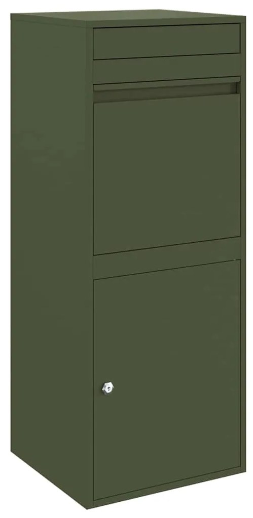 Caixa para entrega de pacotes Verde-oliva 41 x 38 x 103 cm Aço