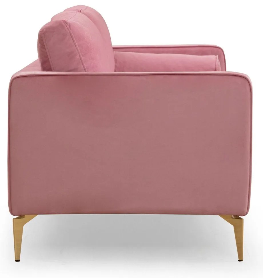 Sofá de 3 Lugares Rome – Rosa Empoeirado – 215 cm x 90 cm x 70 cm