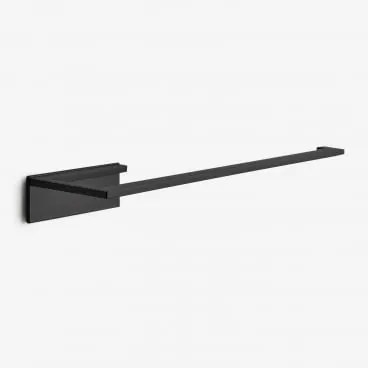 Toalheiro Adesivo De Parede Com Barra 30 Cm Para Casa De Banho Em Aço Inoxidável Jalter Preto Mate - Sklum