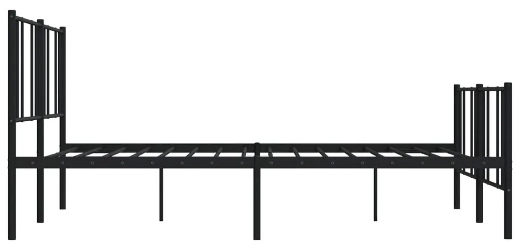 Estrutura de cama sem colchão com pés 180x200 cm preto