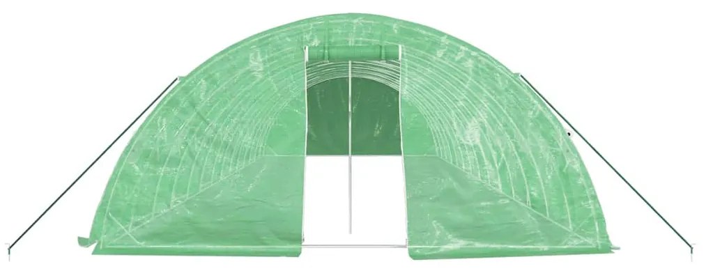 Estufa com estrutura de aço 70 m² 14x5x2,3 m verde