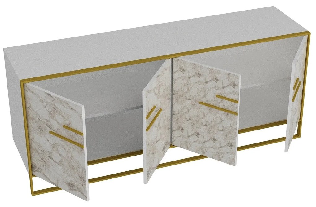 Console Polka – Gold White – 179,9 cm x 75 cm x 47,3 cm