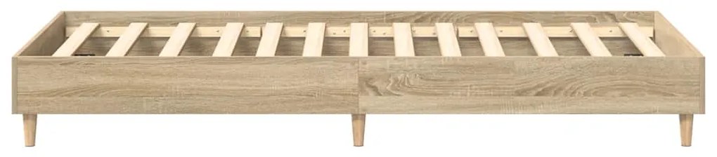 Estrutura cama s/ colchão 100x200 cm carvalho sonoma