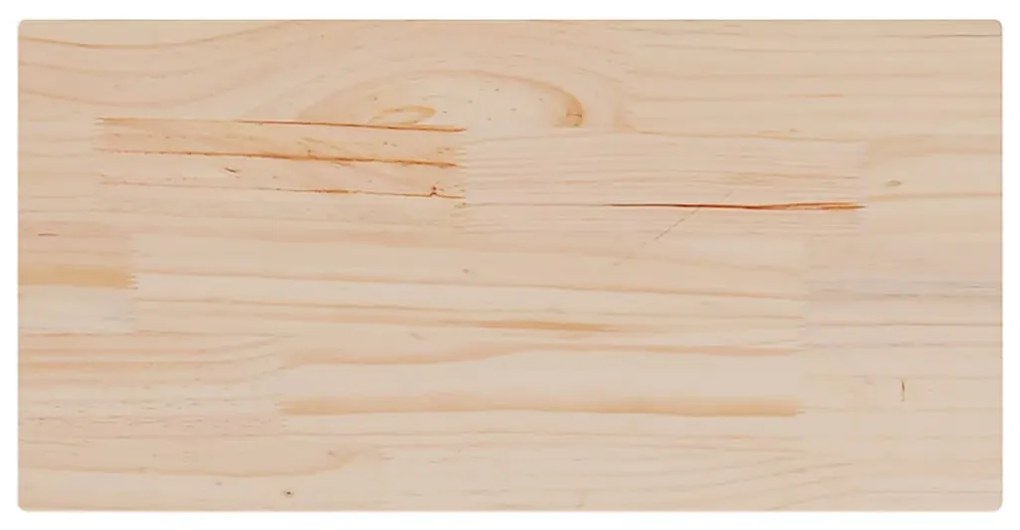 Tampo de mesa retangular 80x40x2,5 cm pinho maciço