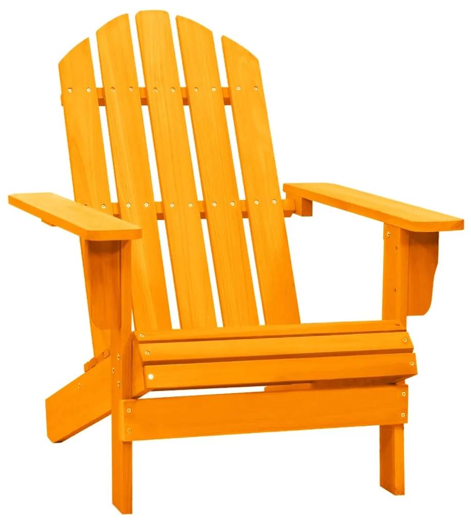 315878 vidaXL Cadeira Adirondack para jardim abeto maciço laranja