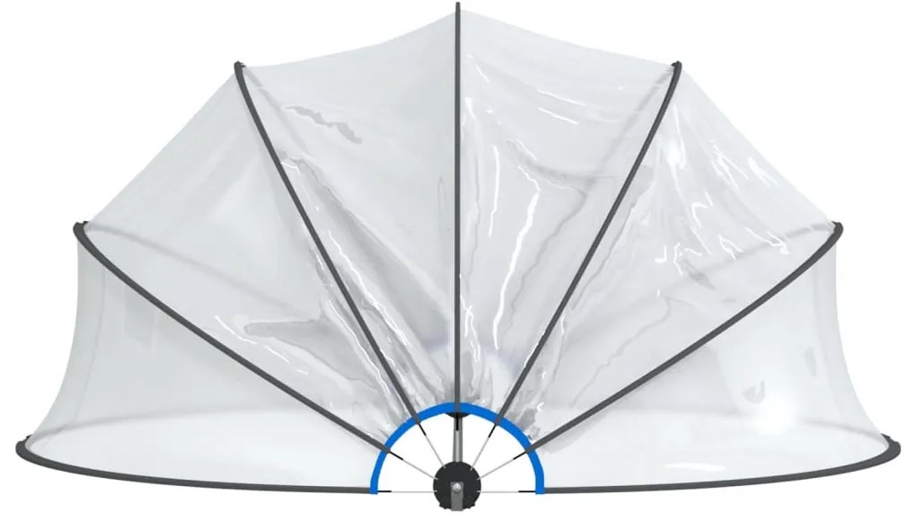 Cúpula de piscina redonda 406x203 cm PVC