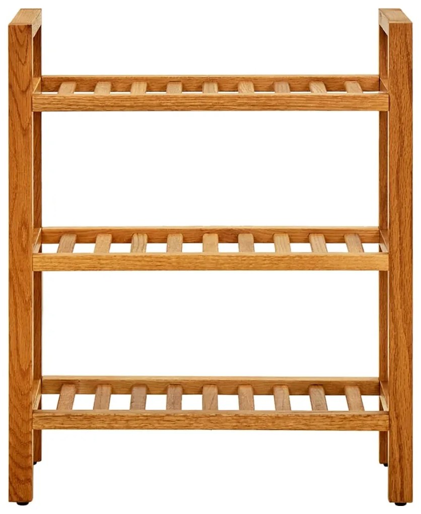 Sapateira c/ 3 prateleiras 50x27x60 cm madeira carvalho maciça