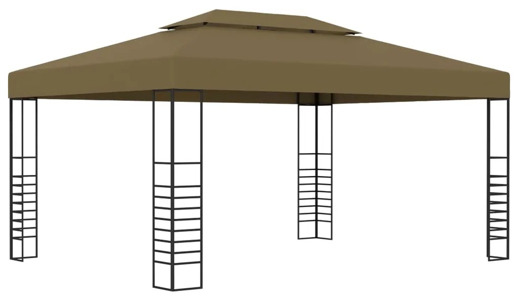 Gazebo 3x4 m 180 g/m² cinza-acastanhado