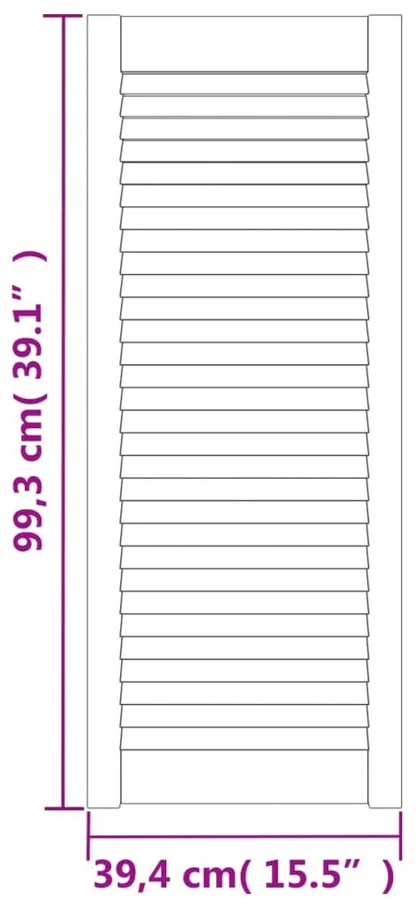 Portas de armário 2 pcs design de persiana pinho maciço branco