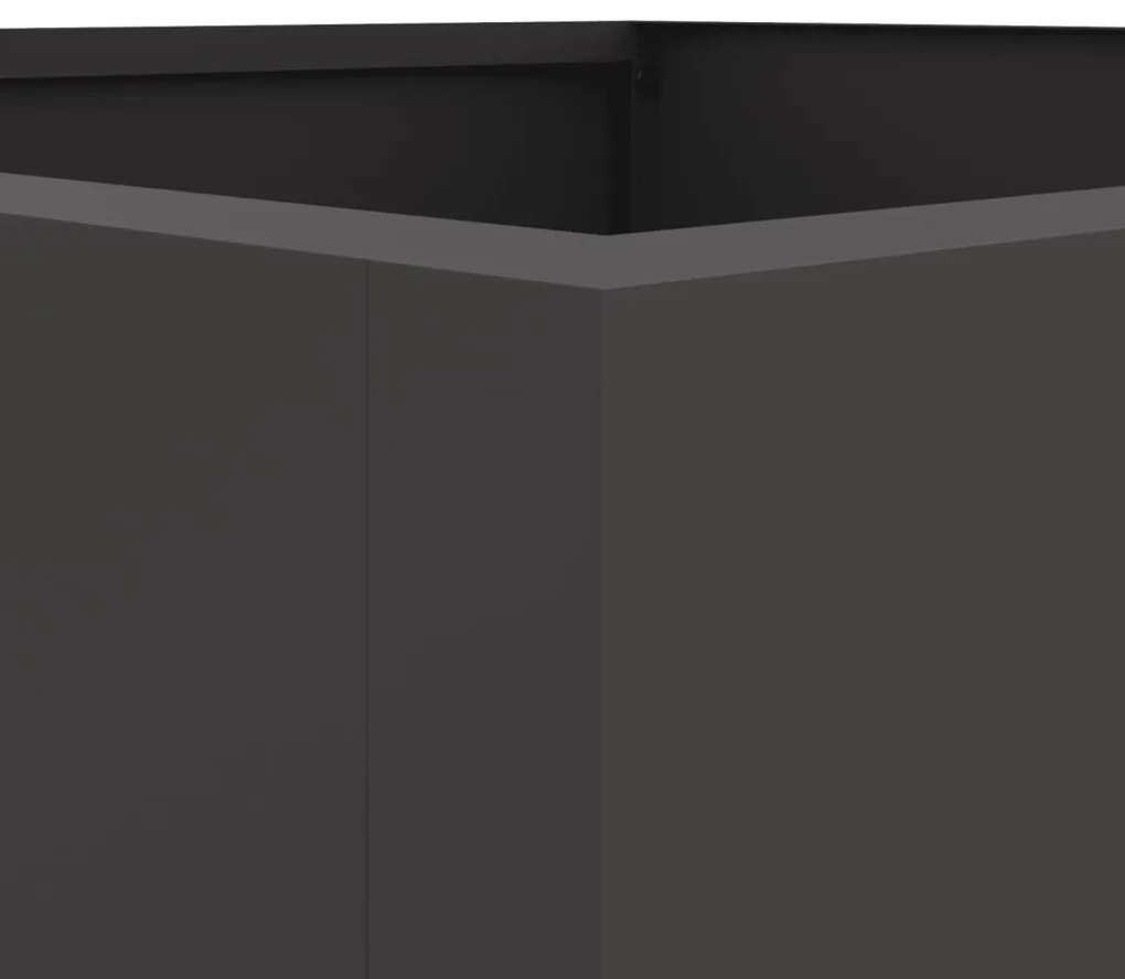 Vaso/floreira 52x48x75 cm aço preto