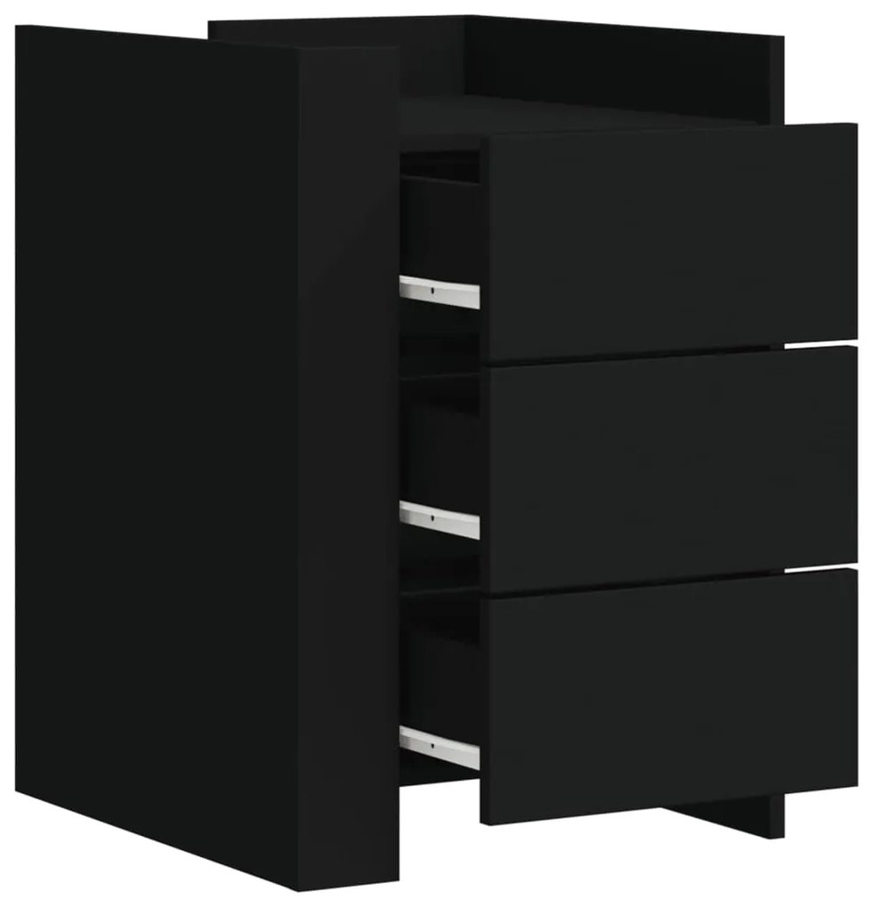 Mesa de cabeceira 45x50x65 cm derivados de madeira preto