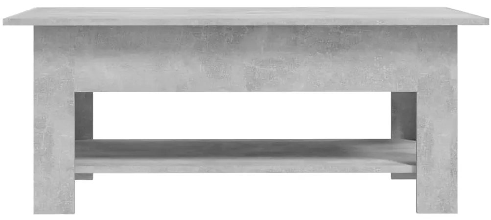 Mesa de centro 102x55x42 cm madeira processada cinza cimento