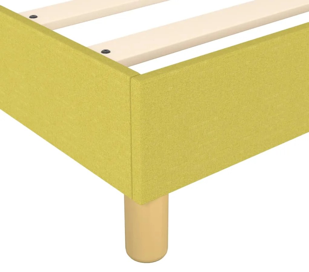 Estrutura de cama sem colchão 100x200 cm tecido verde