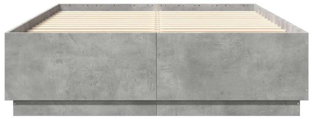 Estrutura de cama 150x200 cm derivados de madeira cinza cimento