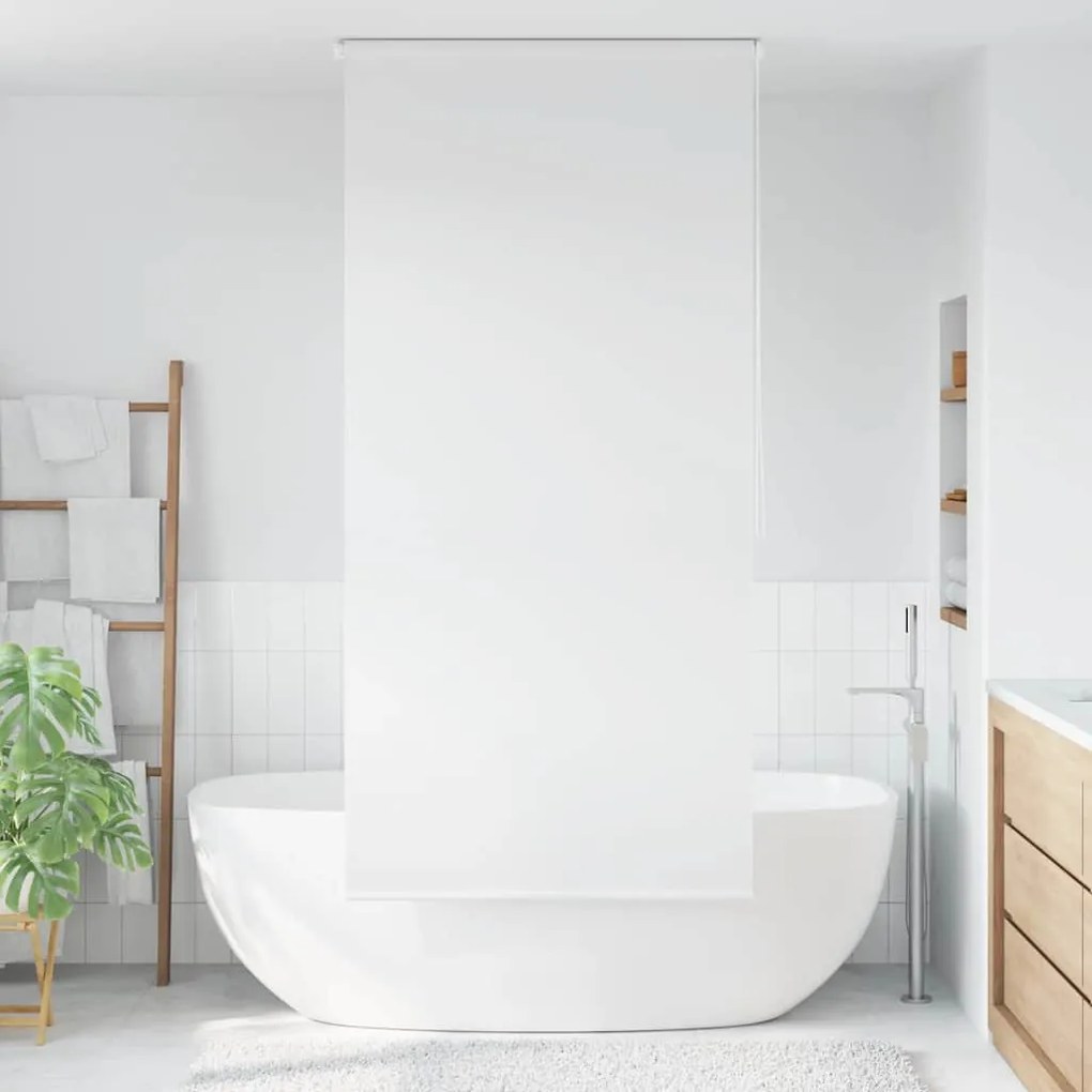 Estore de rolo para o duche 100x240 cm branco