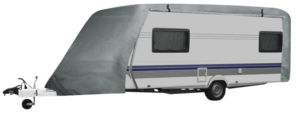 210093 vidaXL Cobertura caravana cinzento S