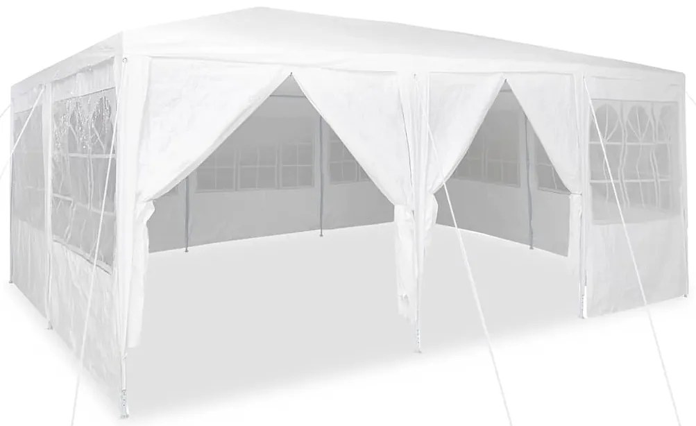 Tenda para Festa com 10 Lados Brancos 6x4 m PE