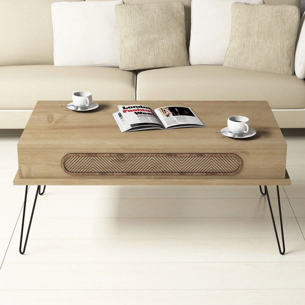 Mesa de Centro Ekol – Carvalho – 105x45,8x56 cm
