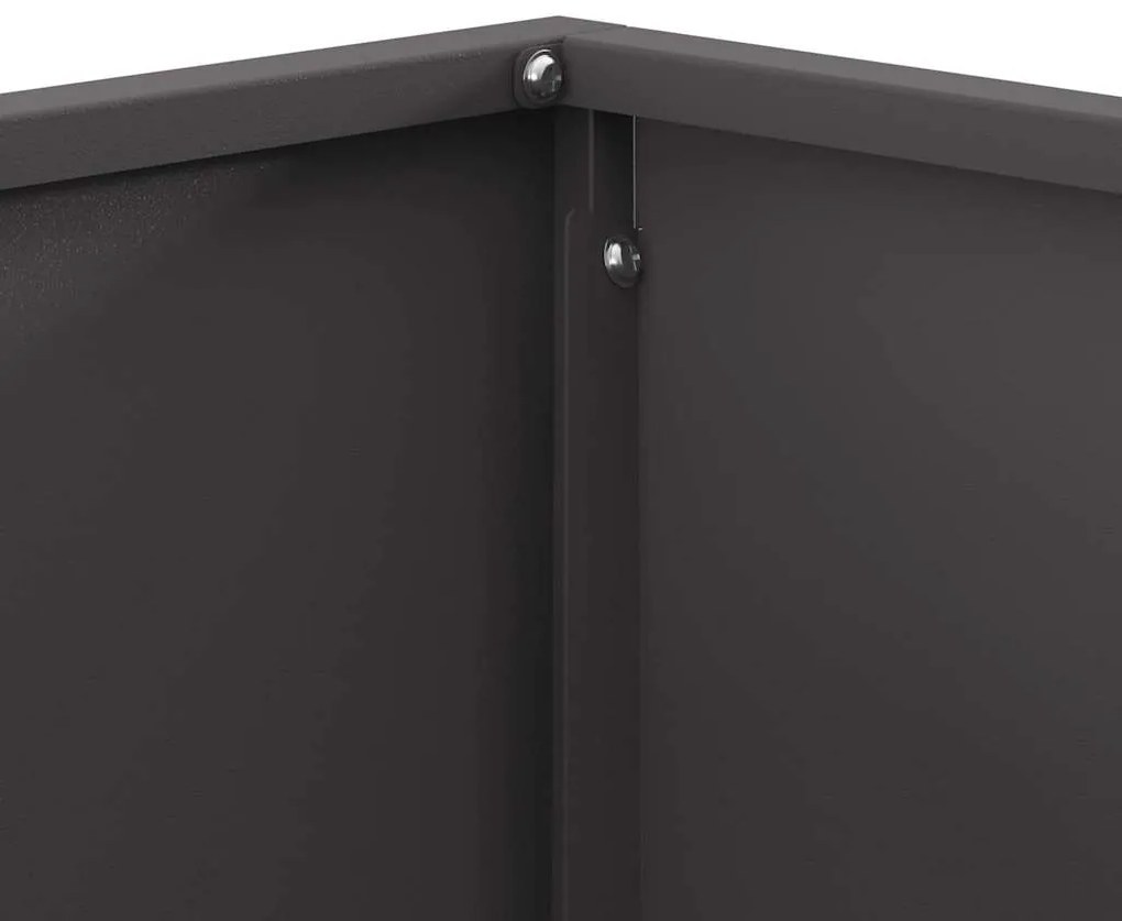 Fogueira Quadrada vidaXL Preta 60x60x30 cm em Aço