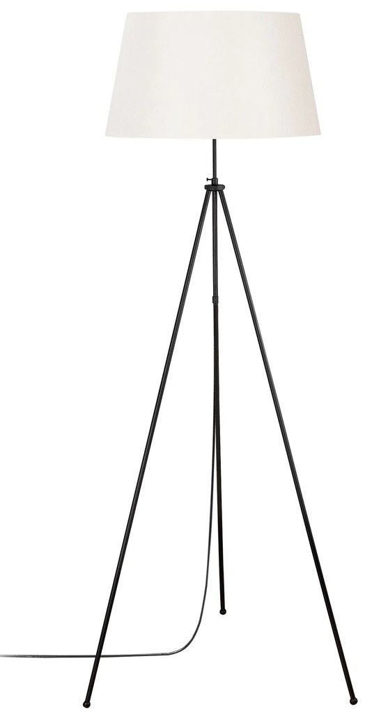 Candeeiro de Pé Tripod – Preto e Creme – 65 x 65 cm